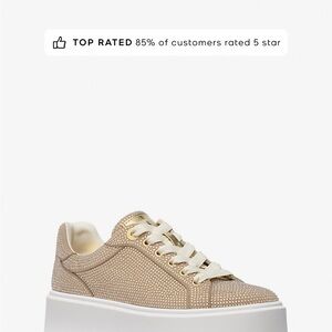 Michael Kors Gold Platform Sneakers